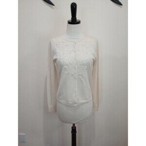 Banana Republic Merino Wool Beaded Sweater, Size S, NEW! Vintage 2002 Holiday